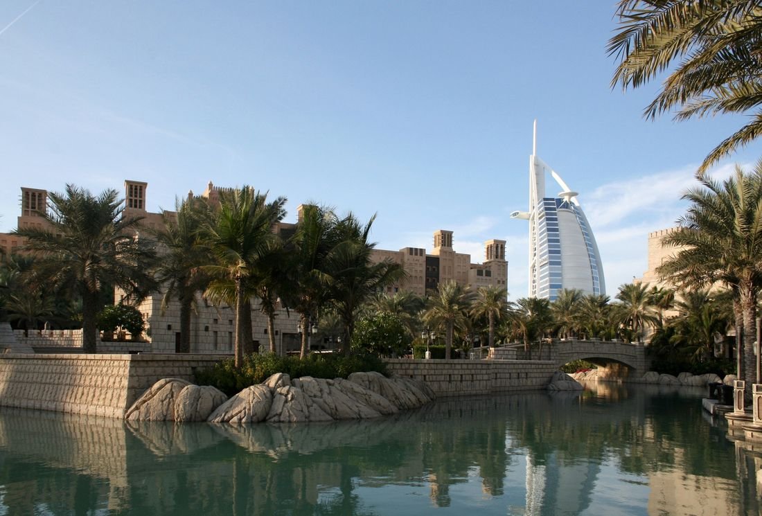 A waterway at Madinat Jumeirah on the Dubai coast, the venue of Art Dubai